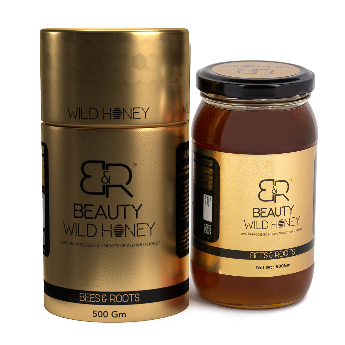 BEES N ROOTS BEAUTY WILD HONEY BY SAHIL KHAN | UNPROCESSED AND UNPASTEURIZED NATURAL HONEY | 500 g | LIMITED OFFER 250 g Honey Free