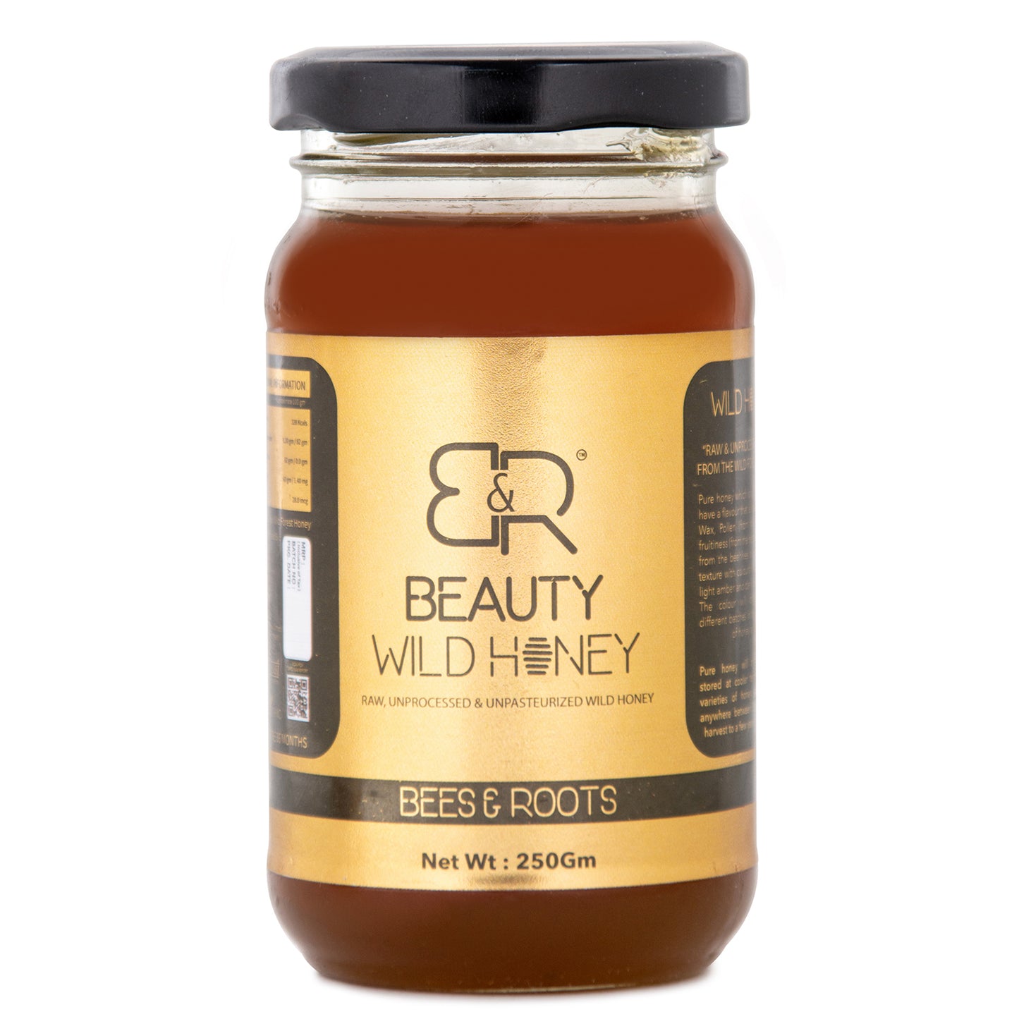 BEES N ROOTS BEAUTY WILD HONEY BY SAHIL KHAN | UNPROCESSED AND UNPASTEURIZED NATURAL HONEY | 250 g